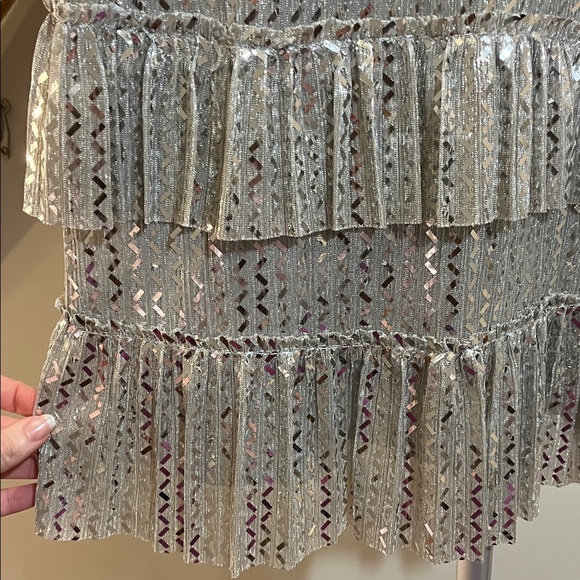 Lost + Wander Shimmering Silver Dress - Size Medium - Picture 5 of 7